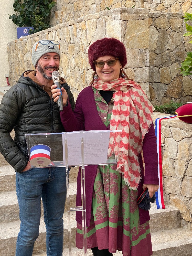 Märta Wydler_Ben Vignot_the artists_at inauguration place Charles Minetti 1 Wydler and Vignot